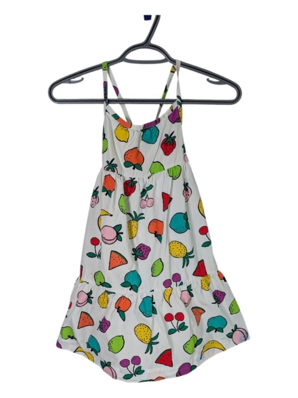 Hanna‎ Andersson Chasing Summer Maxi Dress Tiered Fruit Print Size 4